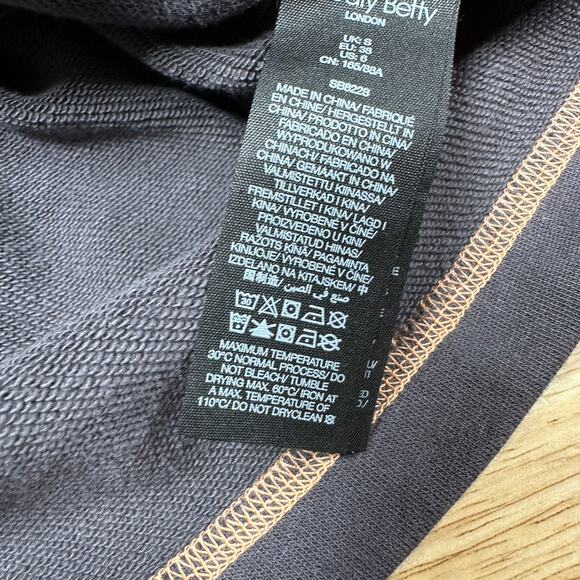 Sweaty Betty NWOT Revive Half Zip Sweatshirt Gray Orange Stitching Size 6 - Picture 7 of 10